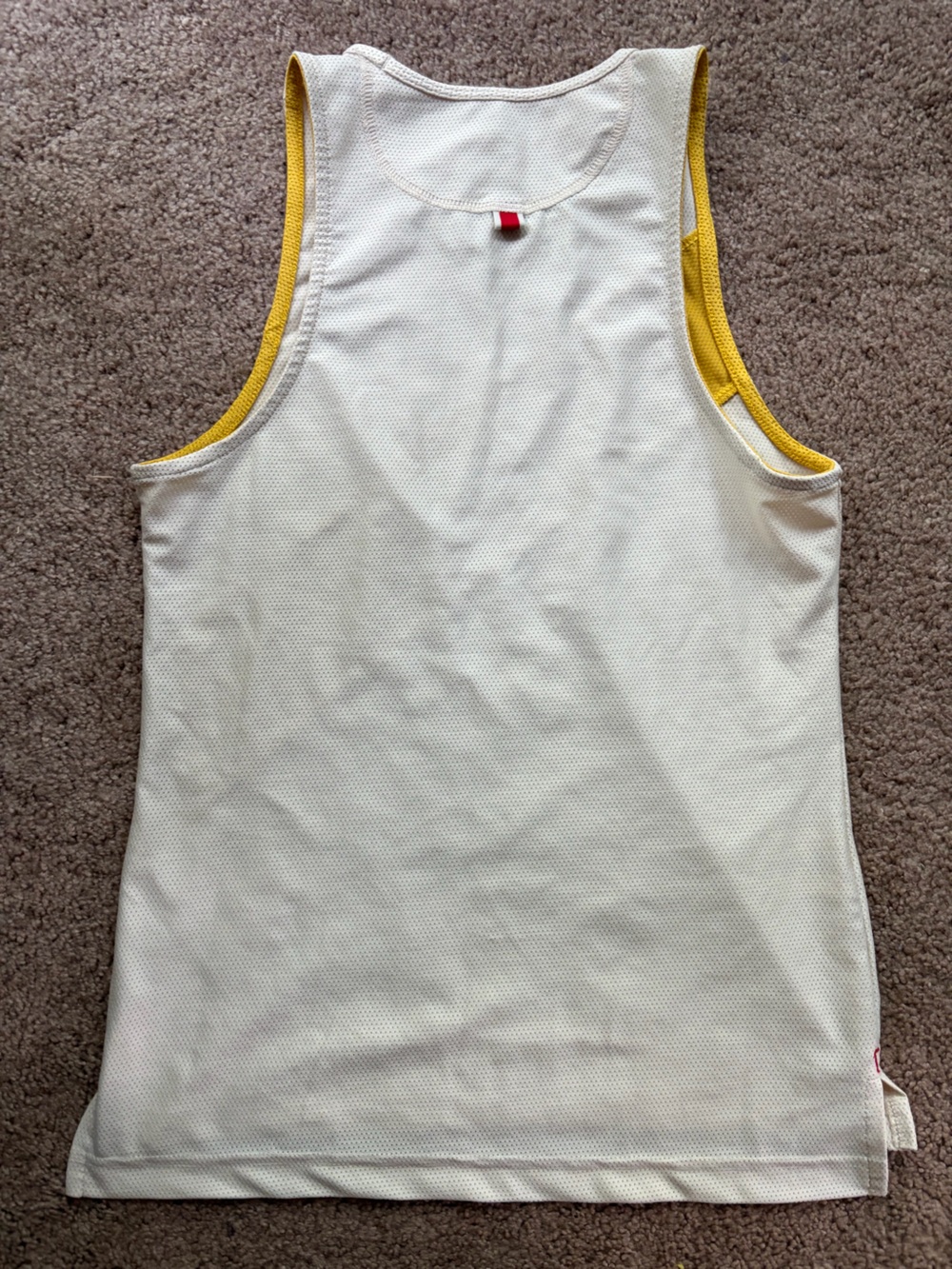 Tracksmith Van Cortlandt Running Mesh Singlet Narcissus Yellow Ivory XS - Picture 5 of 8